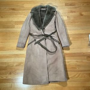 Vintage 70s Sawyer Spring Lamb Shearling Overcoat